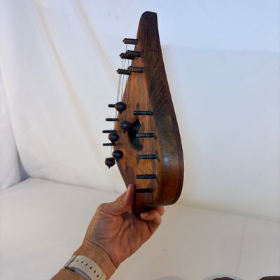 Wooden Door Harp Chime and Clock (G-BC)