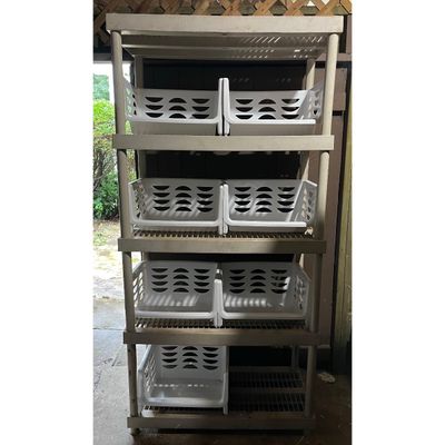 Keter Storage Shelf & Sterilite Stacking Bins (S-KA)