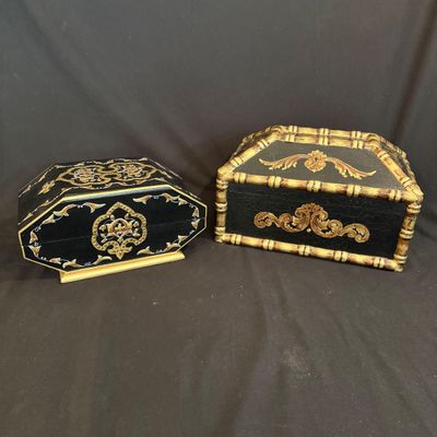 Five Unique Decorative Boxes and Pedestal Urn (D-SS)