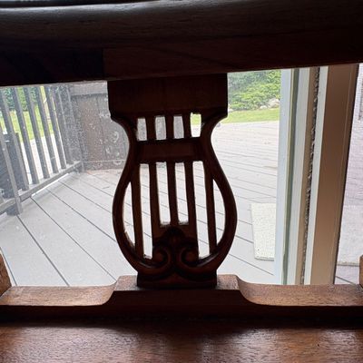 UPDATED: Vintage Wooden Lyre-Back Bench (MBB-SF)