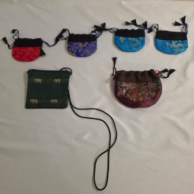 Sterling Silver Dragon with Assortment of Ethnic Items (LR-JS)