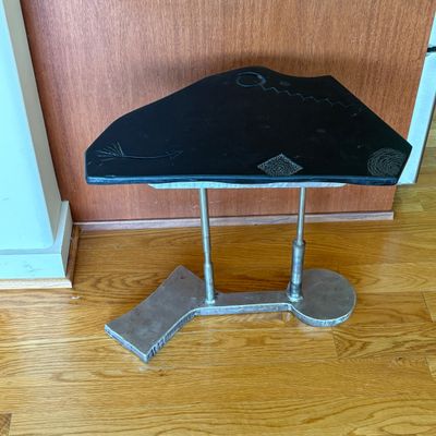 Handcrafted Metal Accent Table By Doug Lapham at Shooting Star Forge (G-KD)