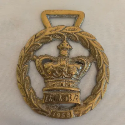 Solid Brass 1953 British Coronation Medallions (LR-JS)
