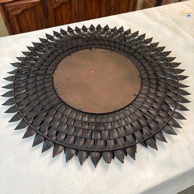 Metal Leaf Circular Mirror (D-BM)
