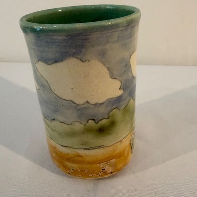 Davila Brodsky Signed Pottery Tumbler (G-BC)