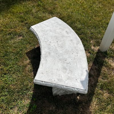 Pair of Concrete Garden Benches (FY-KA)