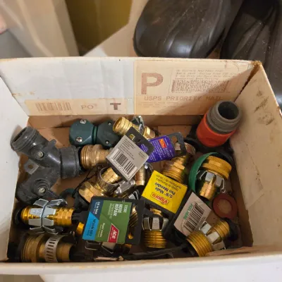 Assortment of Garden Tools, Hoses, Boots & More (G-JS)