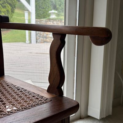 UPDATED: Vintage Wooden Lyre-Back Bench (MBB-SF)