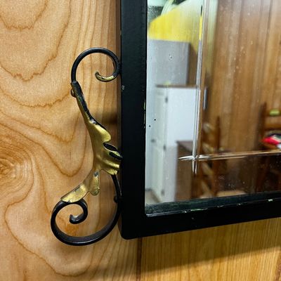 Wrought Iron Scrollwork Mirror (BK-KA)