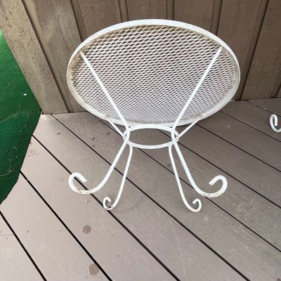 Wrought Iron Outdoor Settee Set (DK-BC)
