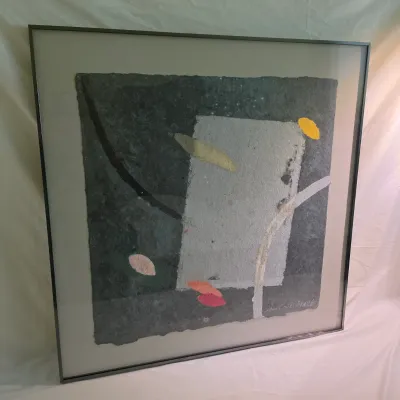 Handmade Paper Collage by Jan Cook Mack (LR-JS)