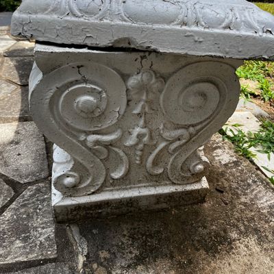 Pair of Concrete Garden Benches (FY-KA)
