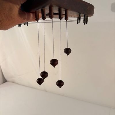 Wooden Door Harp Chime and Clock (G-BC)