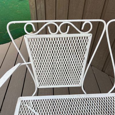 Wrought Iron Outdoor Settee Set (DK-BC)