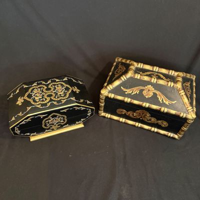 Five Unique Decorative Boxes and Pedestal Urn (D-SS)