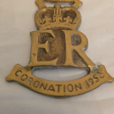 Solid Brass 1953 British Coronation Medallions (LR-JS)
