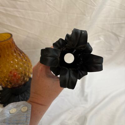 Pineapple-Shaped Amber Glass Lantern (DR-SF)