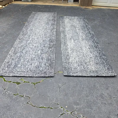 Two Blue Rachel Ray Wool Runners (G-JS)