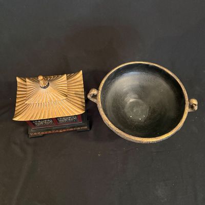 Five Unique Decorative Boxes and Pedestal Urn (D-SS)