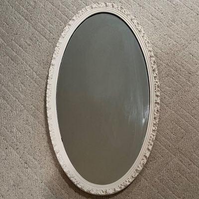 Hollywood Regency Style Oval Mirror (BL-KA)