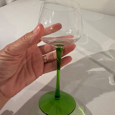 Green Stemmed Wine and Sherry Glasses (G-BC)