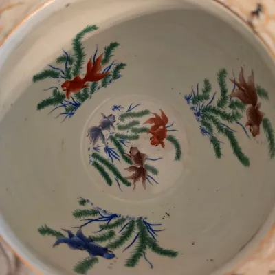 Pair of Cache Pot Bowls w/Stands (E-JS)