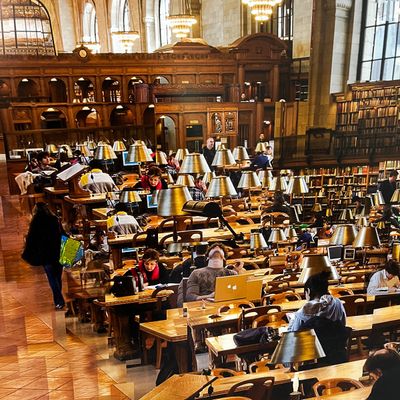 "NY Public Library Reading Room" Photo Collage Print By Patricia Clung (K-KA)