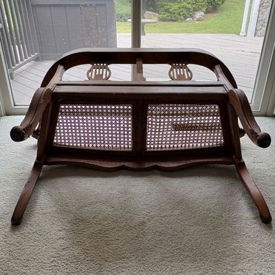 UPDATED: Vintage Wooden Lyre-Back Bench (MBB-SF)