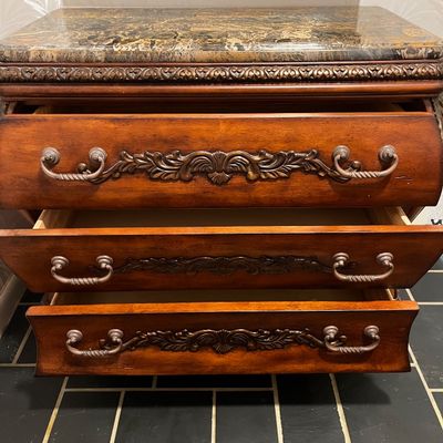 Carved Cherry Bombe Chest (BE-KA)