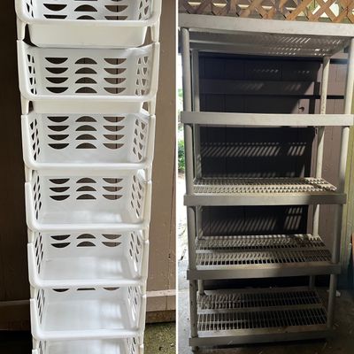 Keter Storage Shelf & Sterilite Stacking Bins (S-KA)