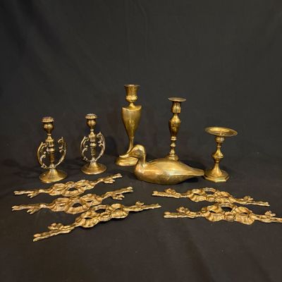 Solid Brass Treasures Ft. Bombay Candlestick (D-SF)