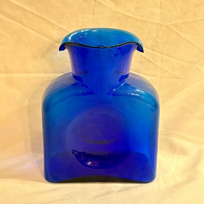 Cobalt Blue Blenko Glass Co. 384 Water Bottle (DR-SF)