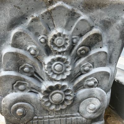 Pair of Square Concrete Planters (FY-KA)