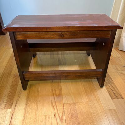 Bombay Company Side Table & Wooden Step Stool (BR1-BC)