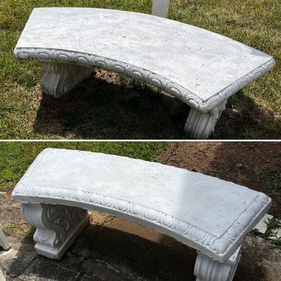 Pair of Concrete Garden Benches (FY-KA)