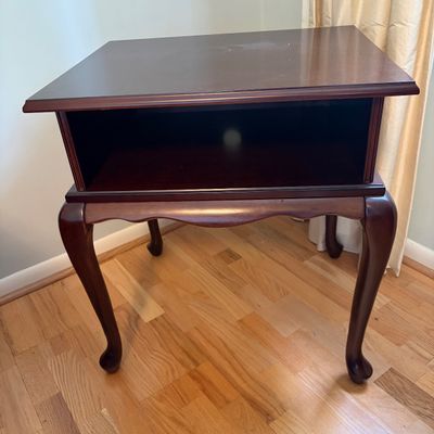 Bombay Company Side Table & Wooden Step Stool (BR1-BC)
