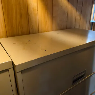 Two Sets of Steelcase Five Drawer Metal Lateral File Cabinets (BD-JS)