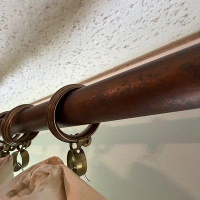 Two Sets of Tapering Silk Drapes and Curtain Rods (BR1-BC)