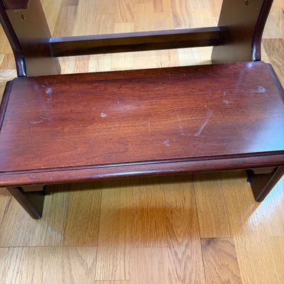 Bombay Company Side Table & Wooden Step Stool (BR1-BC)