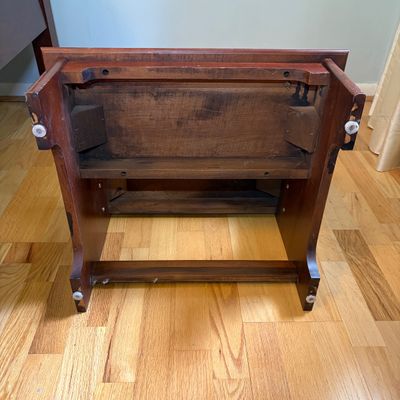 Bombay Company Side Table & Wooden Step Stool (BR1-BC)
