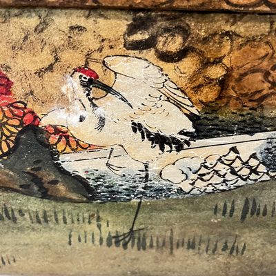 Hand Painted Asian Trunk & Parasol (K-KA)