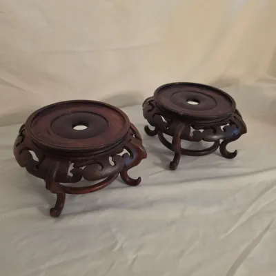 Pair of Cache Pot Bowls w/Stands (E-JS)