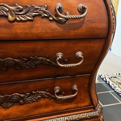 Carved Cherry Bombe Chest (BE-KA)