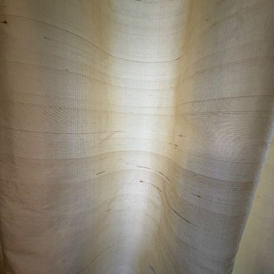 Two Sets of Tapering Silk Drapes and Curtain Rods (BR1-BC)