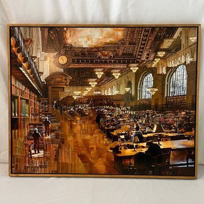 "NY Public Library Reading Room" Photo Collage Print By Patricia Clung (K-KA)