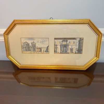 Three Pairs of Framed Architectural Prints (BR1-BC)