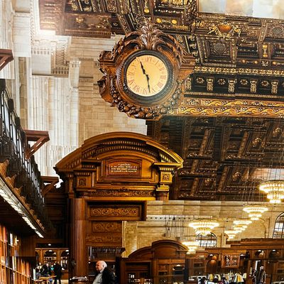"NY Public Library Reading Room" Photo Collage Print By Patricia Clung (K-KA)