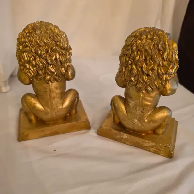Pair of Brass Candlesticks & Other Decor (D-JS)