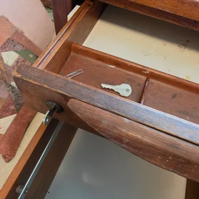 Vintage MCM Wood Desk (BR2-JS)