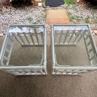 Two Rattan End Tables (BP-BC)